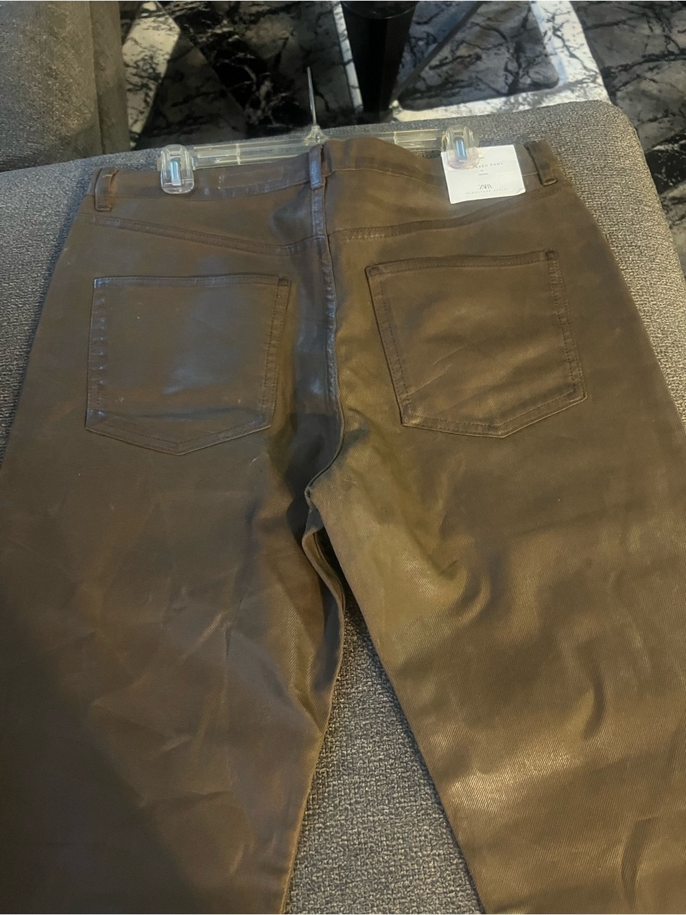 Zara Women's Slim Straight Jeans in Brown